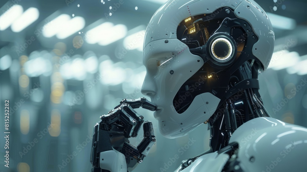 Poster the realm of robotics and automation, where machines mimic human actions, reshaping industries and e