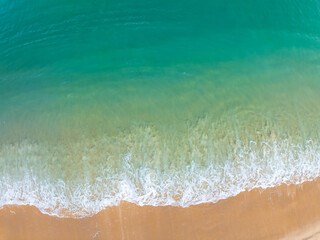 Top view beach sea space area nature and travel background in summer season