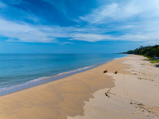 Top view beach sea space area nature and travel background in summer season