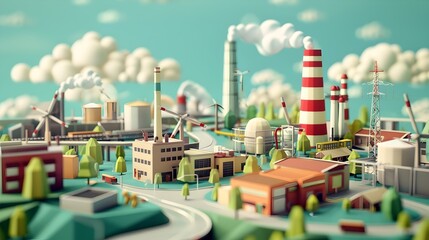 Vibrant Cityscape Highlighting Renewable Energy Benefits