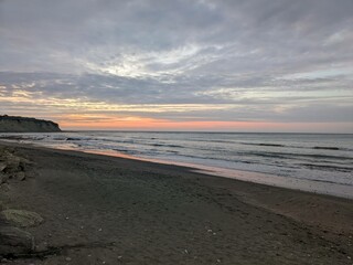 sunset on the beach