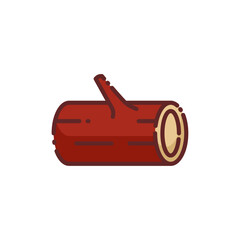 Wood Block Lineal Icon - Autumn Season Icon Vector Illustration Design