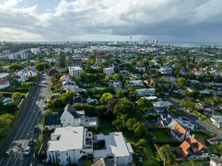 Obraz premium View of Newmarket and downtown Auckland from Mt Hobson, Auckland, New Zealand.