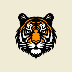 ink drawing poster of tiger bengal face vector
