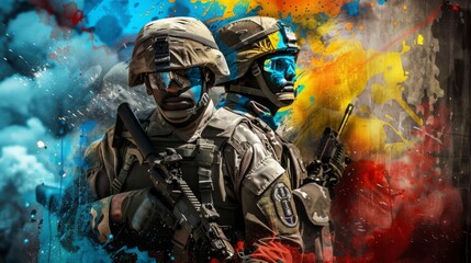 Fototapeta premium International Day of United Nations Peacekeepers: Tribute to Global Peace Efforts