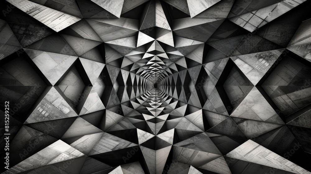 Poster a futuristic geometric background with glowing neon cubes floating in a dark, mysterious space, prov