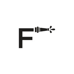 Letter F Hose Fire logo icon vector template.eps