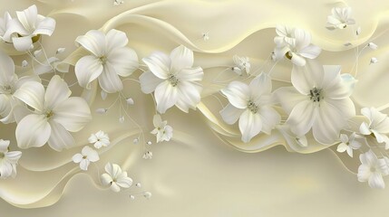 beautiful ceramic backdrop with white flowers on it beautiful abstract background 