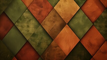 A retro-themed geometric background with triangles in muted vintage colors, arranged in a pattern