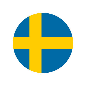 Round Sweden flag icon