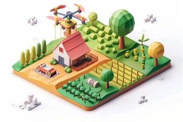 UAV operations in advanced farming integrate agritech for crop care, employing aerial view drones for precision agricultural practices