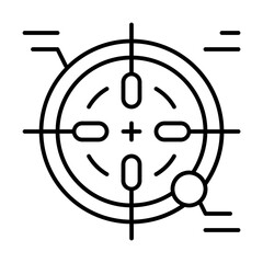 Target Icon With Thin Line Style