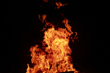 fire in the fireplace