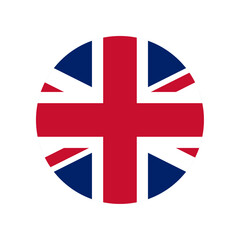 Round Great Britain flag icon