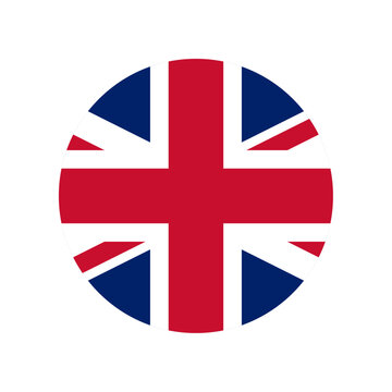 Round Great Britain flag icon