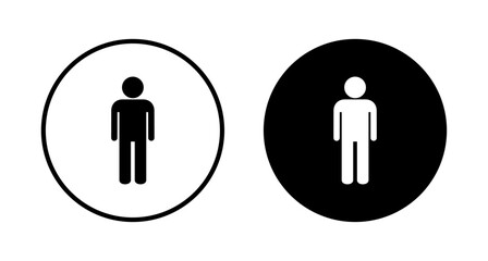Man icon vector isolated on white background. male icon vector. human symbol
