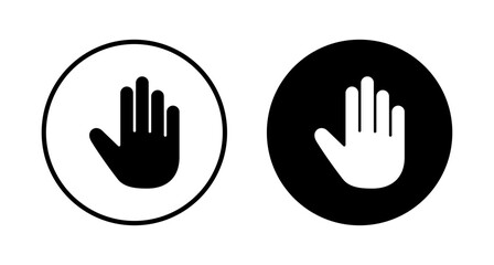 Obraz premium Hand icon vector isolated on white background. Hand gesture. hand stop