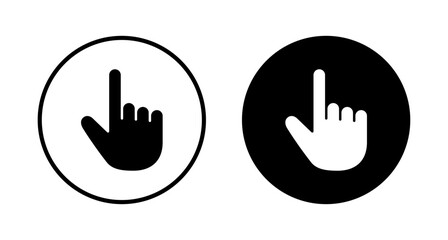 Obraz premium Hand click icon vector isolated on white background. pointer icon vector. hand cursor icon vector