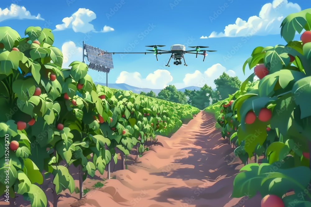 Aufkleber advanced farm management strategies use smart farming tech to enhance seedling growth with farm robo