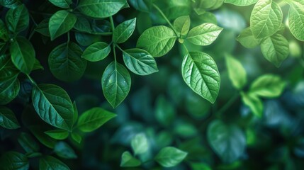 Vibrant Green Foliage Background - Natural Leafy Texture for Design and Decor - Stock Photo