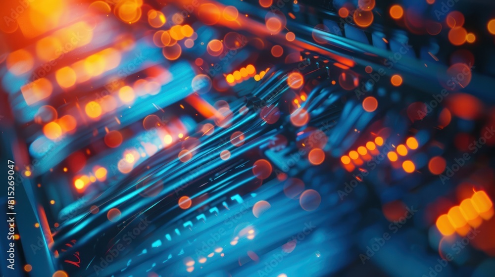 Aufkleber server room, data,.concept of big data storage and cloud computing technology.