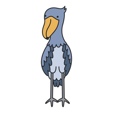 recommend clip art: Shoebill stork illustration