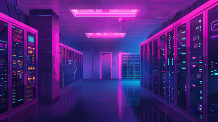Server Room Illustration