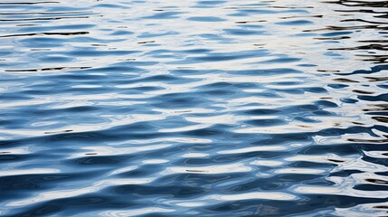 Close-up of wavy reflections on the surface of a calm lake or pond