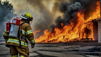 Obraz premium firefighters in action