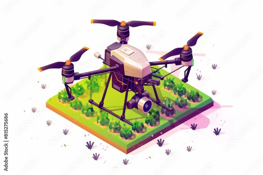 Poster drone technology and robotic operations in agriculture integrate smart farming practices, focusing o