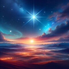 Obraz premium A bright star was shining in the East.