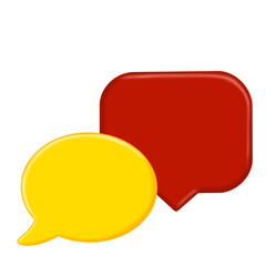 Illustration of a speech bubble indicating conversation