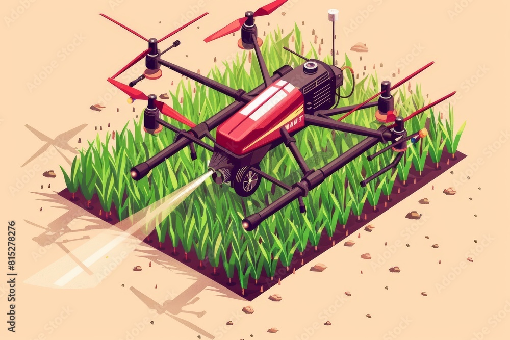 Aufkleber advanced robotic farming technology integrates drones and smart farming applications in modern agric