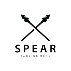 Spear Logo Old Vintage Rustic Simple Design Business Brand Spear Arrow