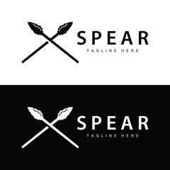 Spear Logo Old Vintage Rustic Simple Design Business Brand Spear Arrow