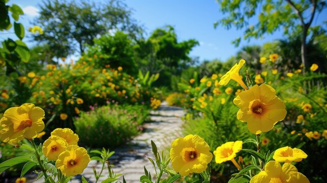 Visit the stunning Yellow Trumpet Vine Botanical Gardens in Corpus Christi for a delightful botanic experience