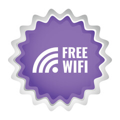 Free Wifi label Vector illustration