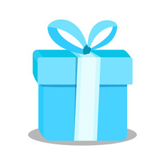 Hand drawn christmas gift, Gift box and present bag with ribbon bow on white