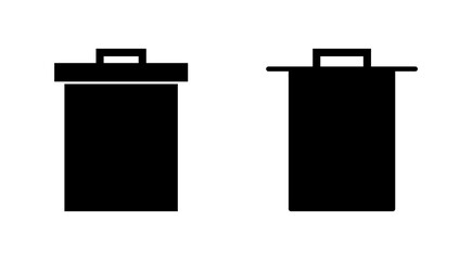 Trash icon set. trash can icon. delete icon vector. garbage