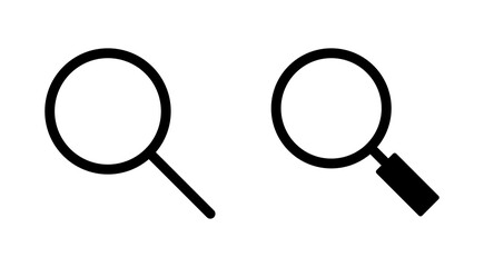 Search icon set. search magnifying glass icon