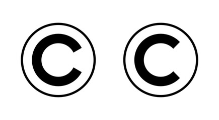 Copyright icon set. copyright symbols
