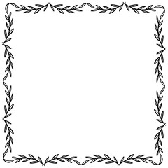 Hand drawn floral frame design background