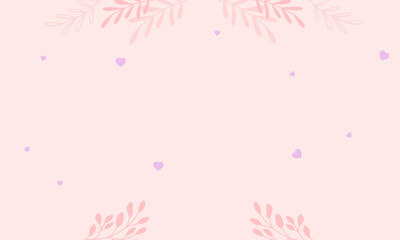 Fototapeta na wymiar Valentines day banner with hearts and floral design