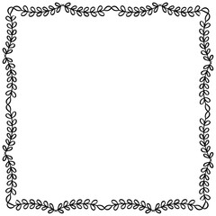 Hand drawn floral frame design background