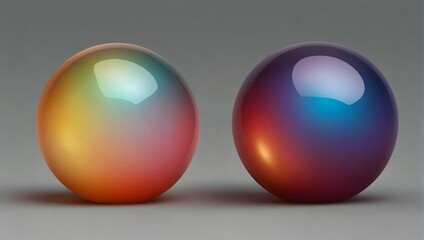 Fototapeta premium Gradient Ball Liquid Sphere A hyperrealistic rendition, exquisitely detailed and isolated on a transparent background ai_generated