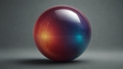 Fototapeta premium Gradient Ball Liquid Sphere A hyperrealistic rendition, exquisitely detailed and isolated on a transparent background ai_generated