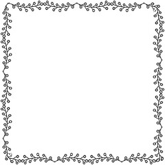 Hand drawn floral frame design background