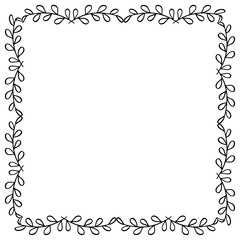 Hand drawn floral frame design background