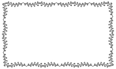 Hand drawn floral frame design background