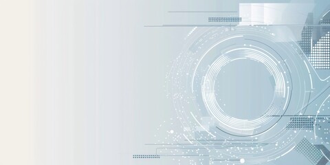 Obraz premium Light blue and white background with geometric shapes, high resolution vector of futuristic technology digital wallpaper background design, simple and minimalist style.